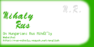 mihaly rus business card